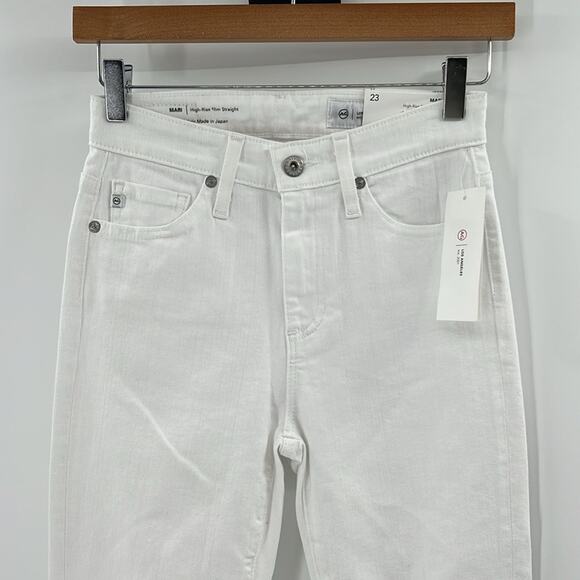 AG Adriano Goldschmied Mari High Rise Slim Straight Jeans - White - 23 - NWT - Picture 2 of 8